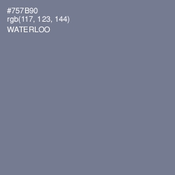 #757B90 - Waterloo  Color Image